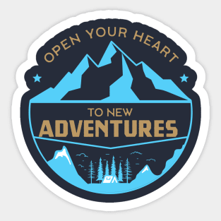 Open your heart to new adventures Sticker